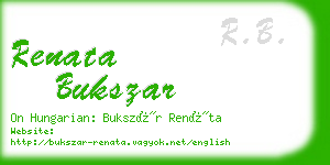 renata bukszar business card